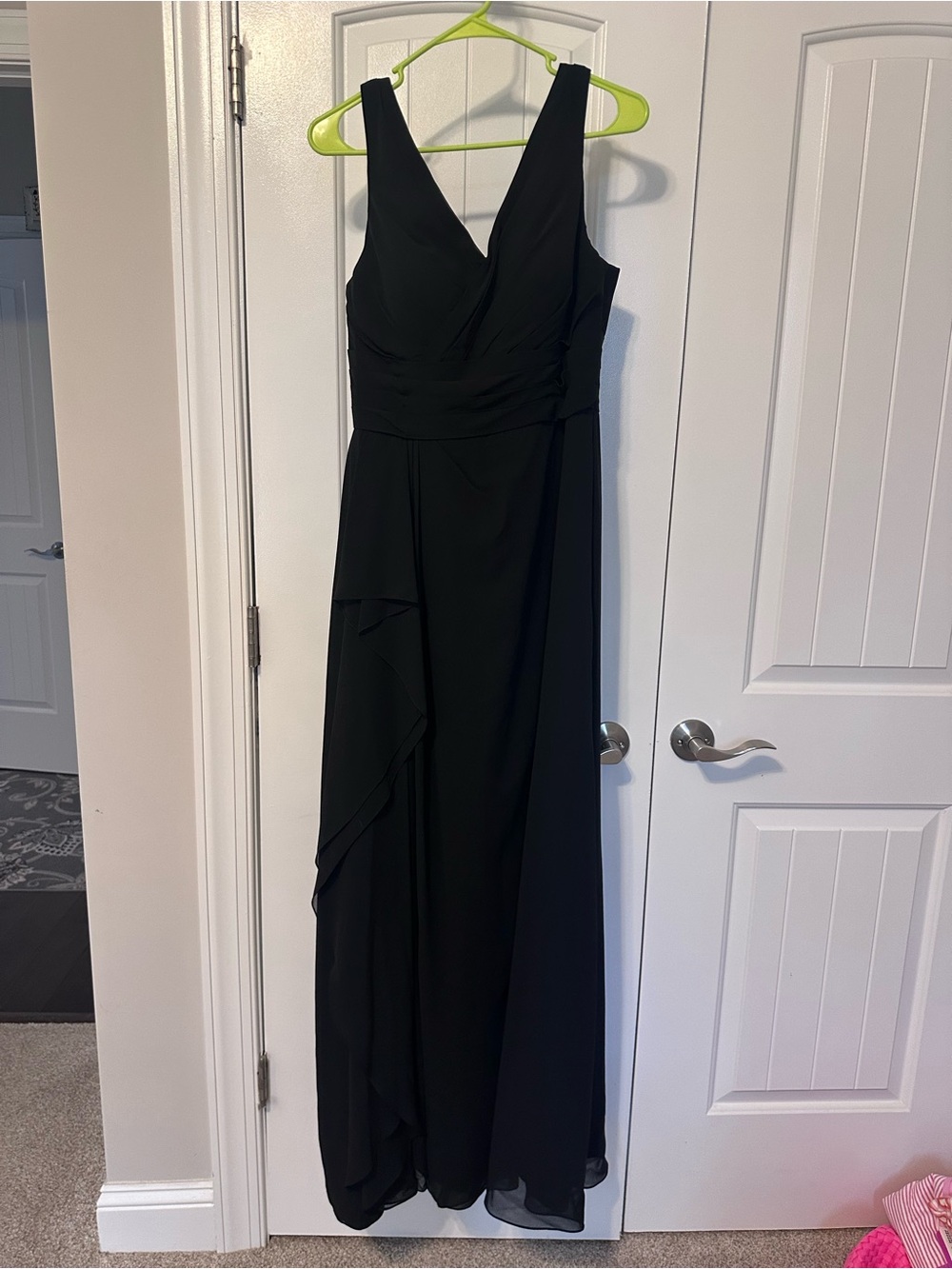Azazie Black V-Neck Maxi Dress